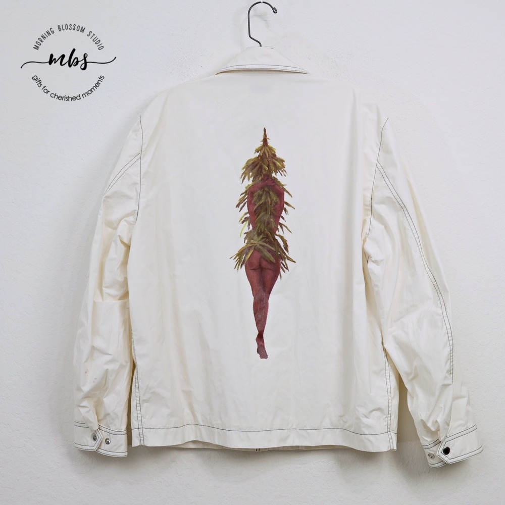 Second/Layer Mural High Point Streetwear Relaxed Coaches Jacket Beige Men 2XL - Picture 9 of 11
